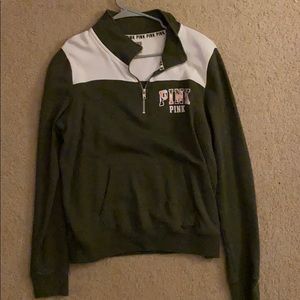 PINK 3 quarter zip sweatshirt